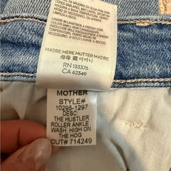 Mother Hustler Roller Ankle High on the Hog Jeans size 25 - Picture 9 of 13